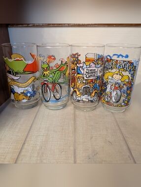 Pristine Condition! Vintage 1981 McDonald's The Great Muppet Caper Glasses
